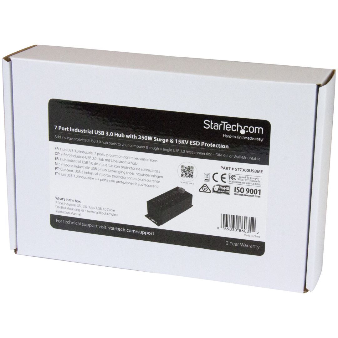 Startech 7-portos USB3.2 HUB Black