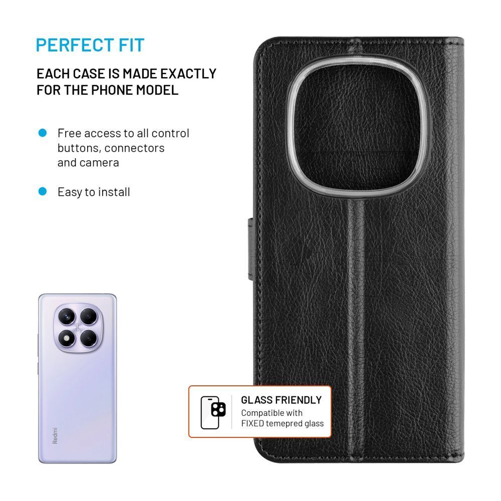 FIXED oldalranyíló telefontok Xiaomi Redmi Note 14 Pro 4G, fekete