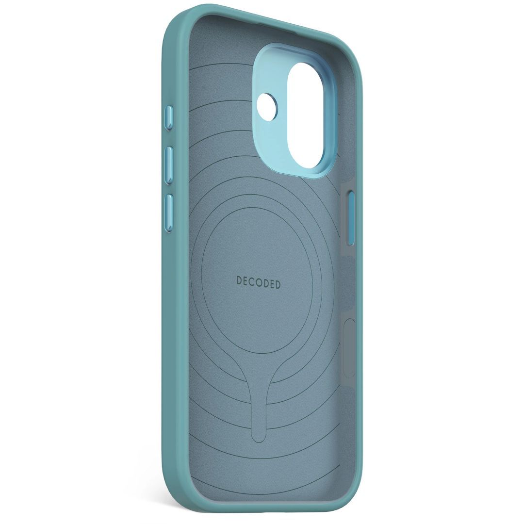 Decoded AntiMicrobial Silicone Backcover for iPhone 17 Retro Blue