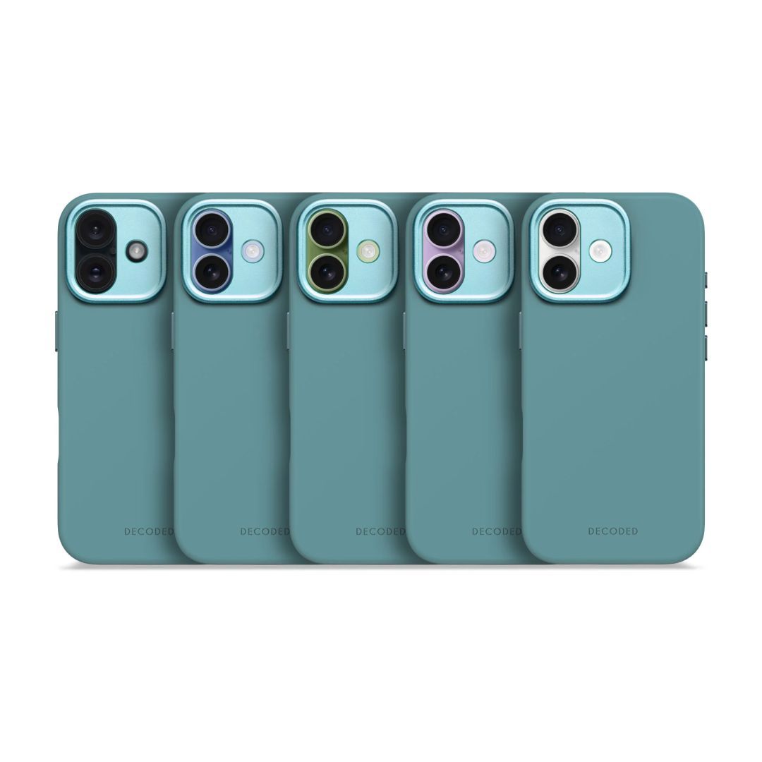 Decoded AntiMicrobial Silicone Backcover for iPhone 17 Retro Blue
