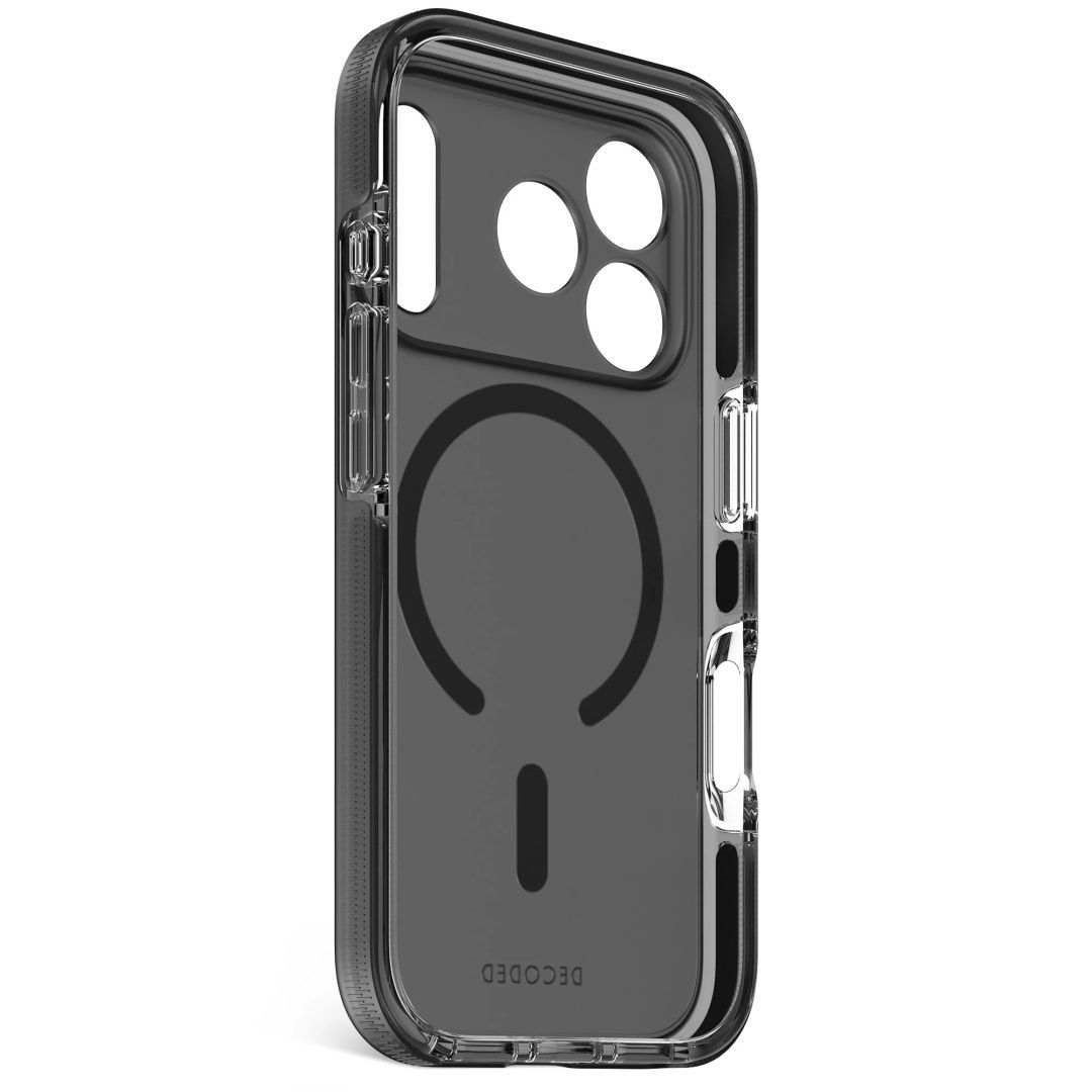 Decoded DropTec Transparent Backcover for iPhone 17 Pro Black