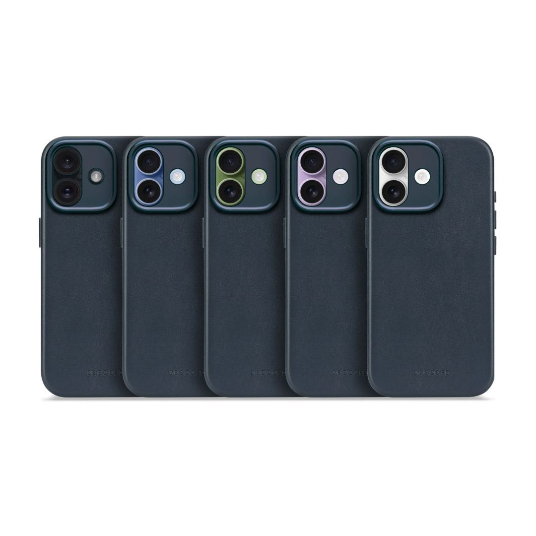 Decoded Leather Backcover for iPhone 17 Navy Shadow