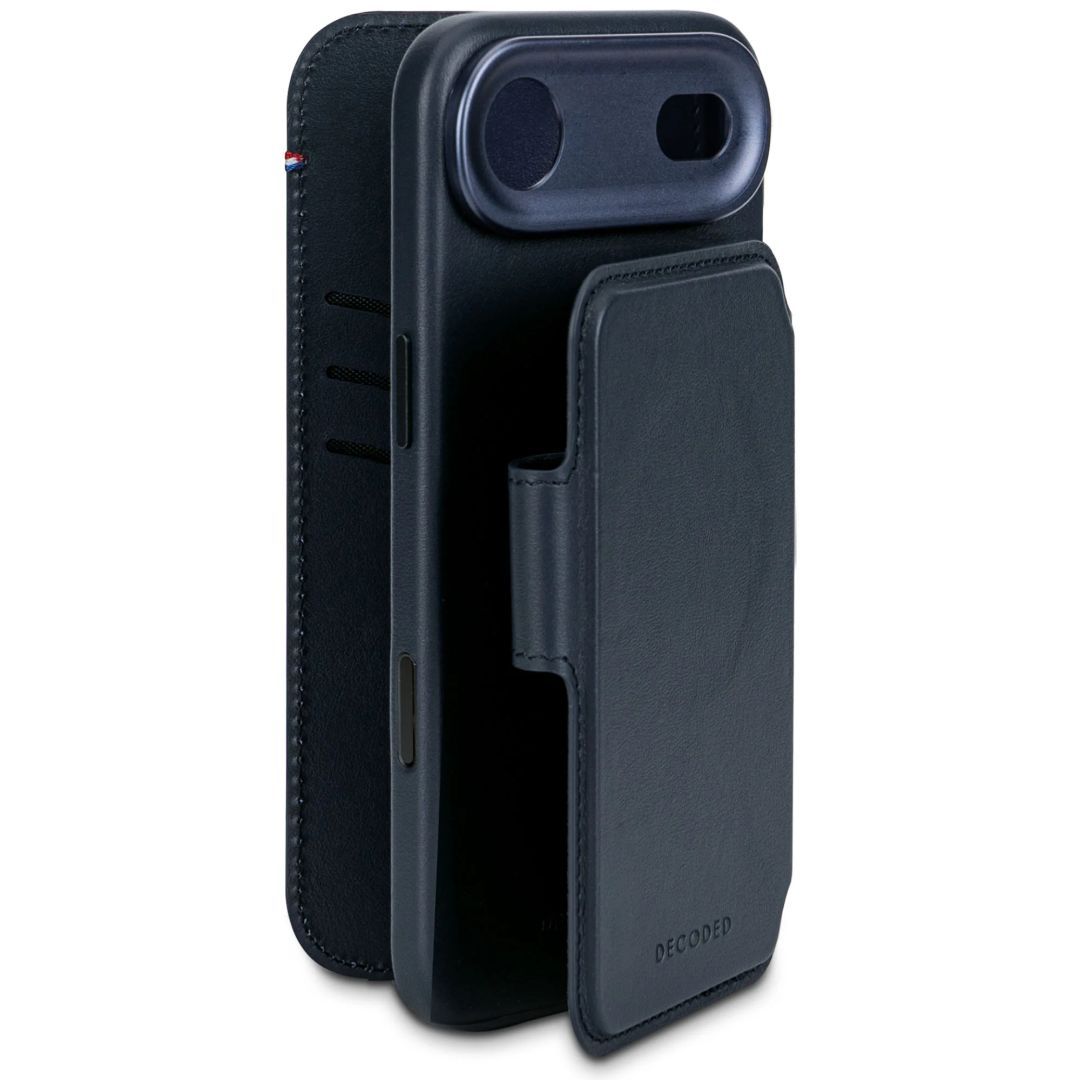 Decoded Leather Detachable Wallet for iPhone 17 Air Navy Shadow