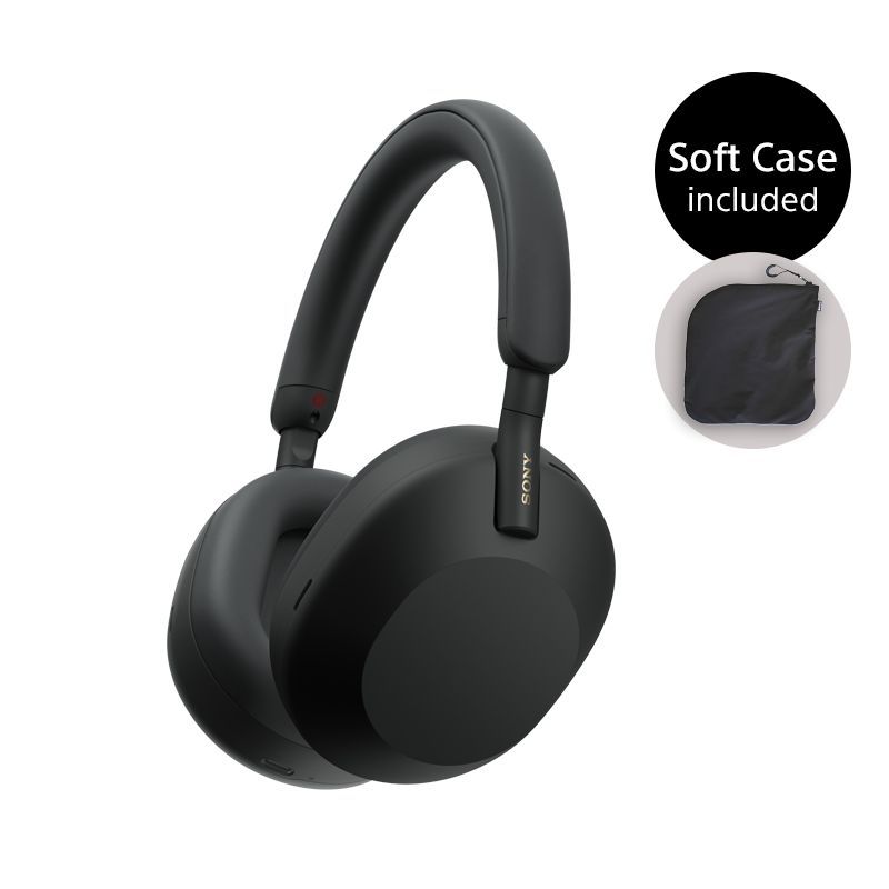 Sony WH-1000XM5 Bluetooth Headset + Case Black