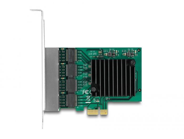 DeLock PCI Express x1 Card 4 x RJ45 Gigabit LAN RTL8111