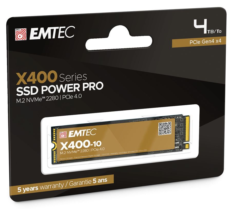 Emtec 4TB M.2 2280 NVMe X400-10 Power Pro Emtec 4TB M.2 2280 NVMe X400-10 Power Pro