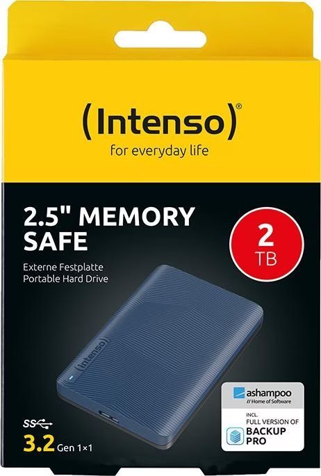 Intenso 2TB 2,5" USB3.2 Memory Safe Blue