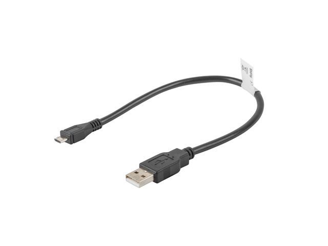 Lanberg USB micro (M) to USB-A (M) 2.0 cable 0,3m Black