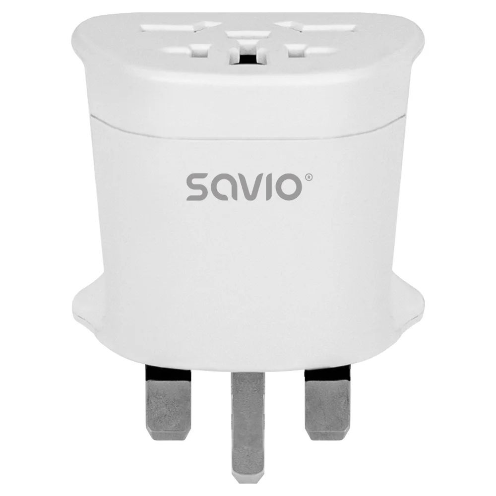 Savio AP-05 Travel adapter global socket – UK plug White