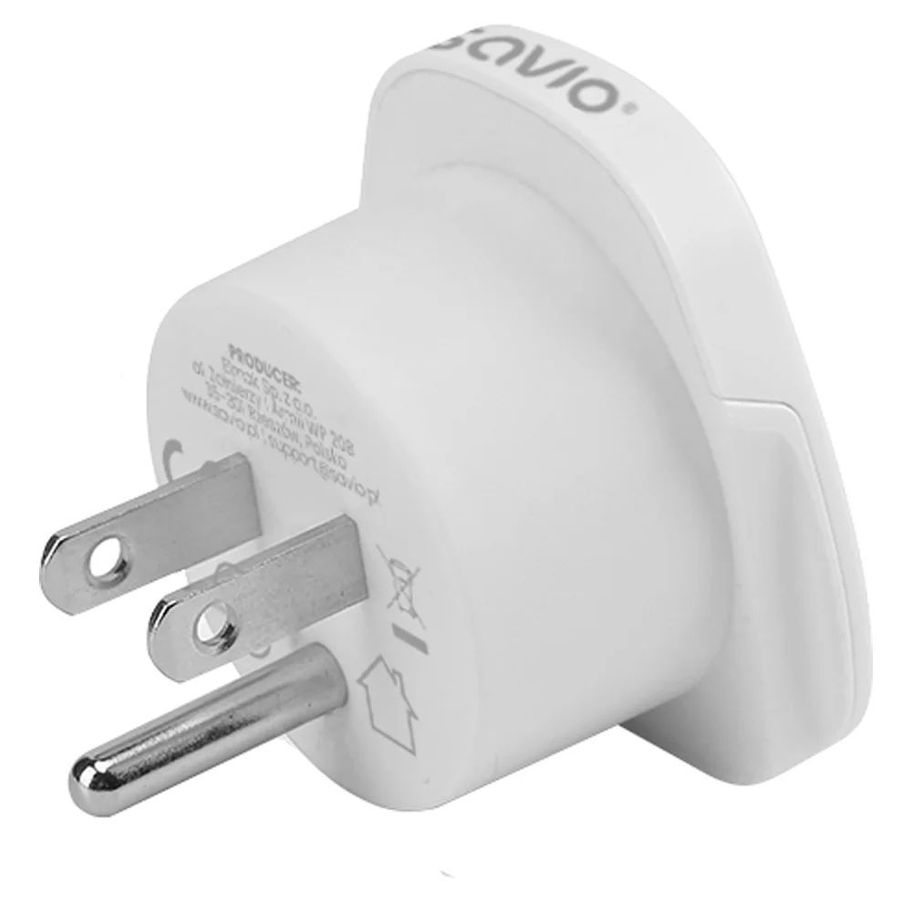Savio AP-07 Travel adapter global socket – US plug White Savio AP-07 Travel adapter global socket – US plug White