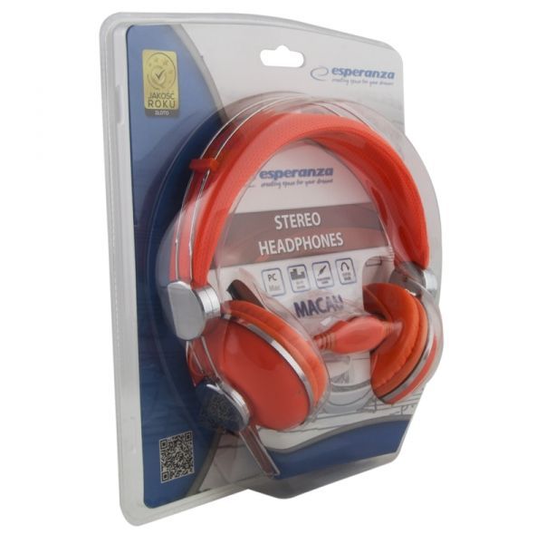 Esperanza Macau Stereo Headphones Orange Esperanza Macau Stereo Headphones Orange