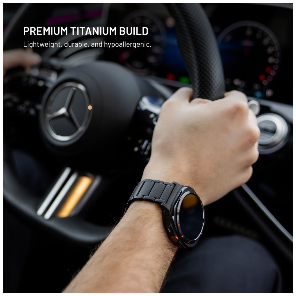 FIXED Titán óraszíj Garmin QuickFit 22mm okosórához, fekete