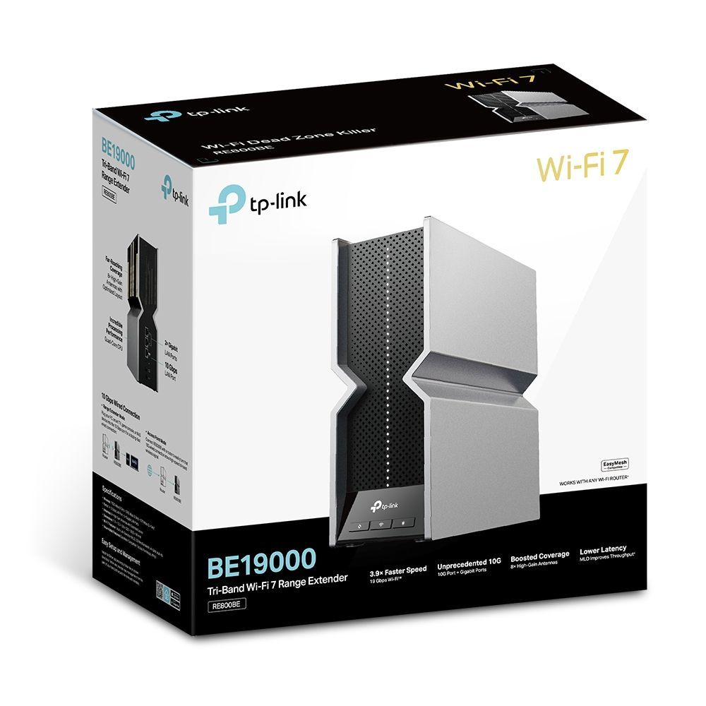 TP-Link RE800BE BE19000 Tri-Band Wi-Fi 7 Range Extender