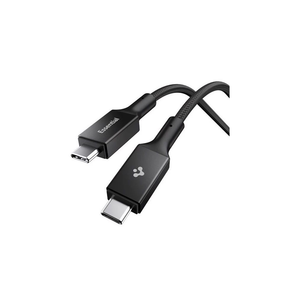 Spigen Essential USB-C to USB-C 100W Fabric Cable Black