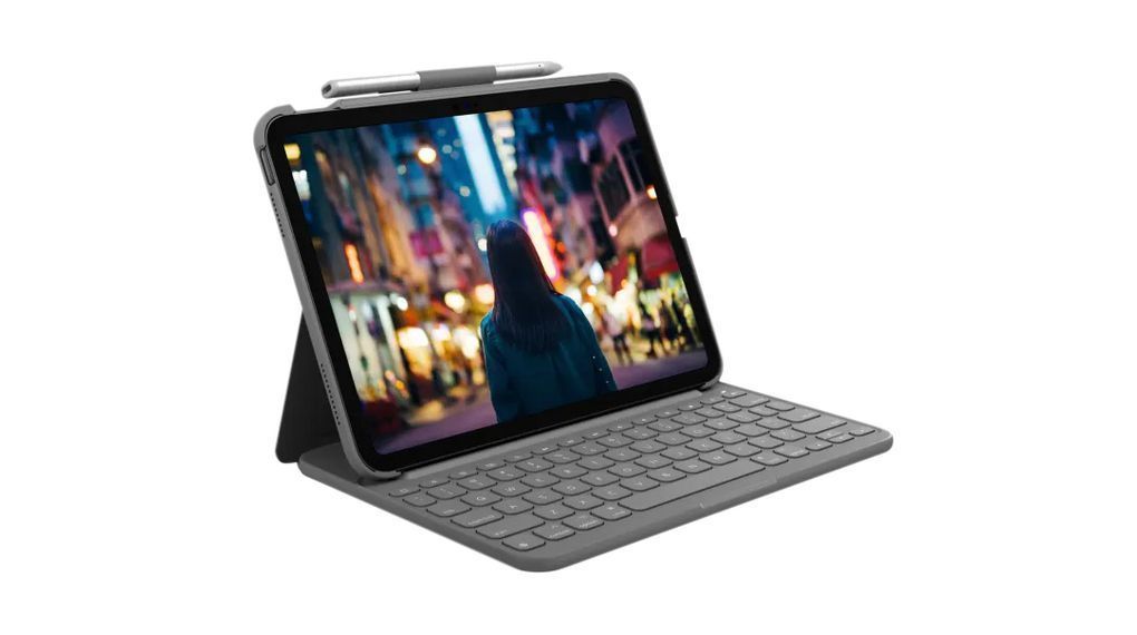 Logitech Slim Folio For iPad (10th gen) Oxford Grey Schweizer