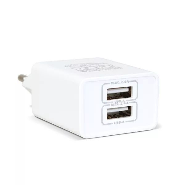 Delight USB-Ax2 charger adapter White