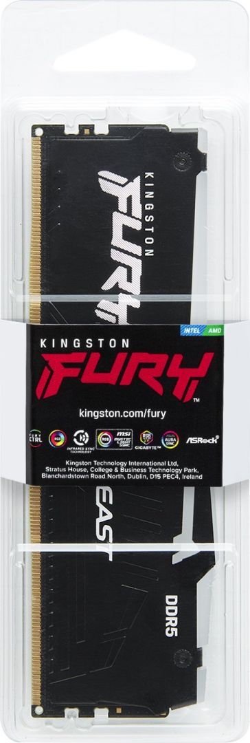 Kingston 32GB DDR5 6400MHz Fury Beast RGB Expo Black