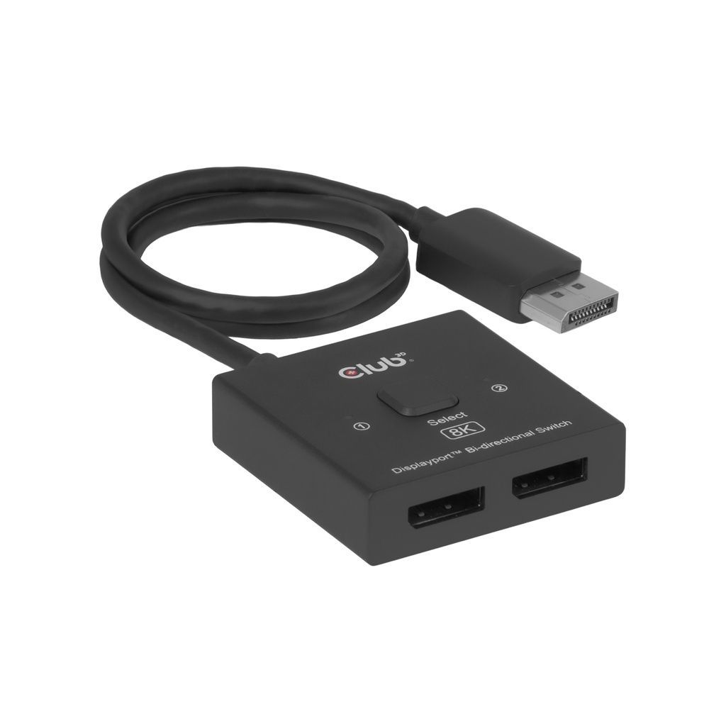 Club3D DisplayPort 2-in-1 Bi-directional Switch 8K Club3D DisplayPort 2-in-1 Bi-directional Switch 8K