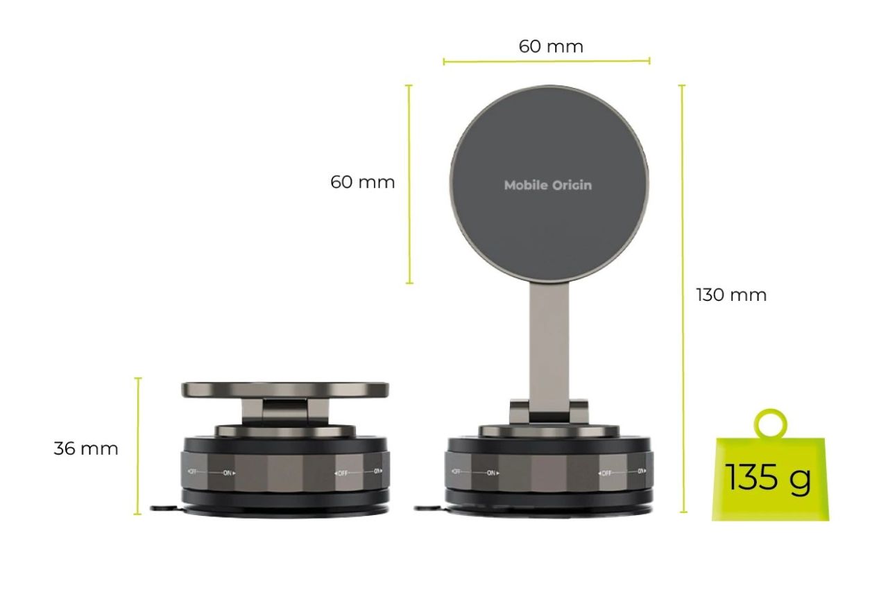 Mobile Origin MagSafe Vacuum EasyMount O3 Grey