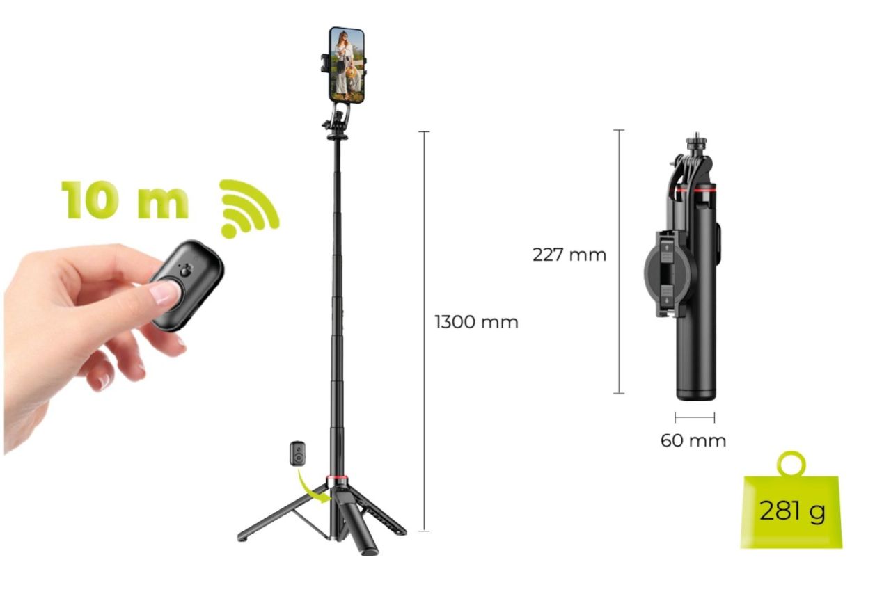 Mobile Origin Magnetic Selfie Stick Tripod S1 Black Mobile Origin Magnetic Selfie Stick Tripod S1 Black