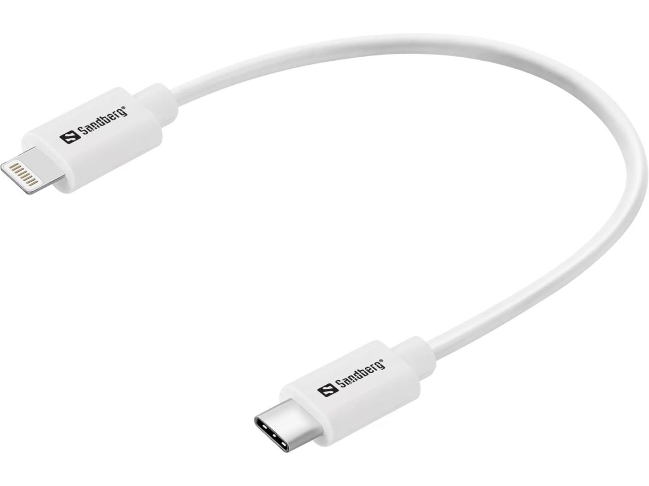 Sandberg USB-C PD to Lightning cable 0,2m White