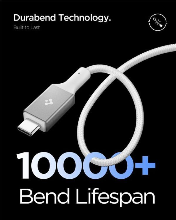 Spigen Essential USB-C to USB-C 100W Fabric Cable 1,5m White