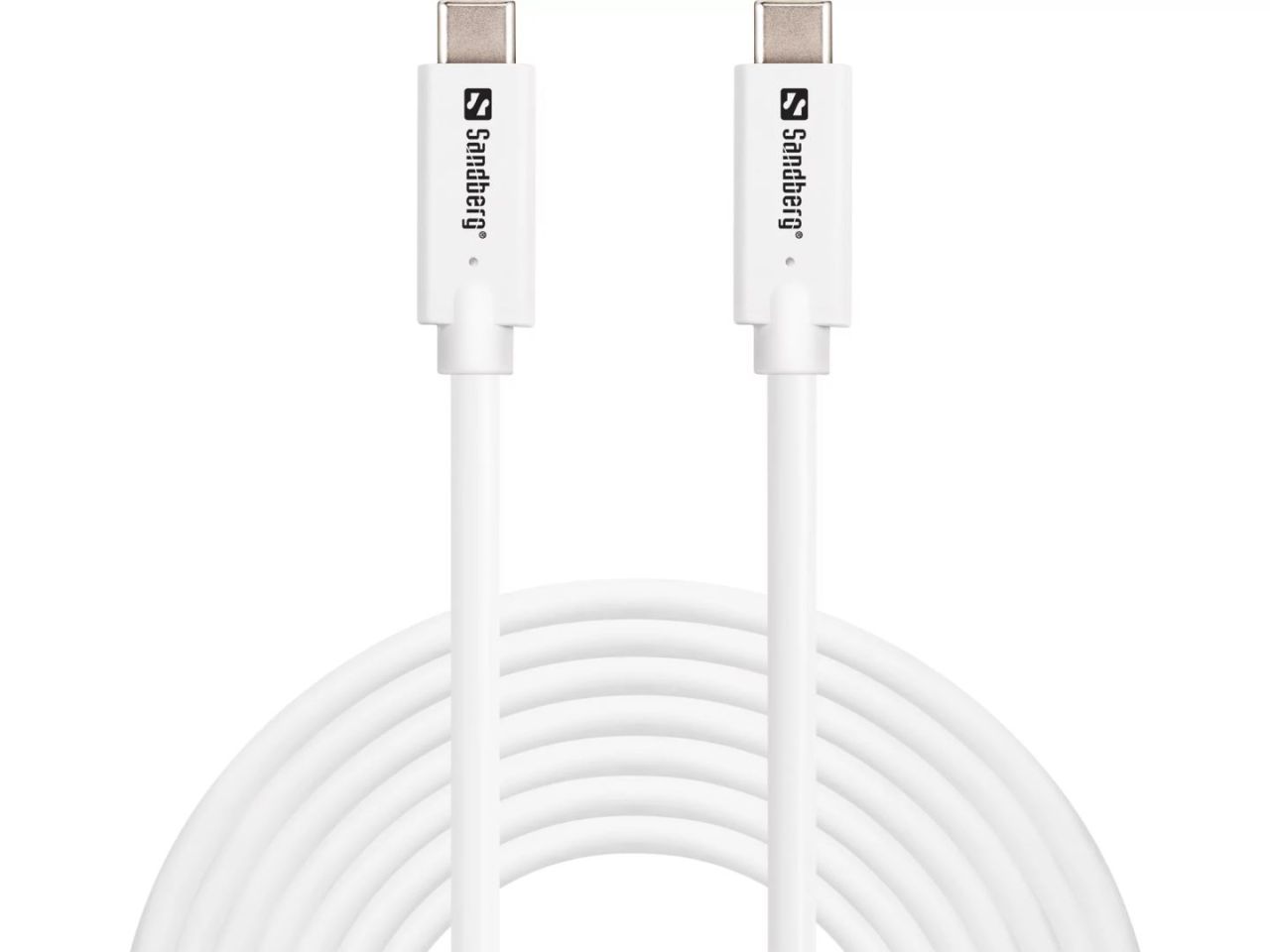 Sandberg USB3.2 USB-C to USB-C cable 5m White