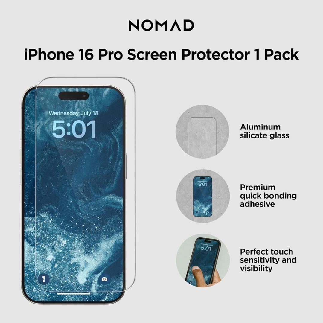 Nomad Screen Protector for iPhone 16 Pro Nomad Screen Protector for iPhone 16 Pro