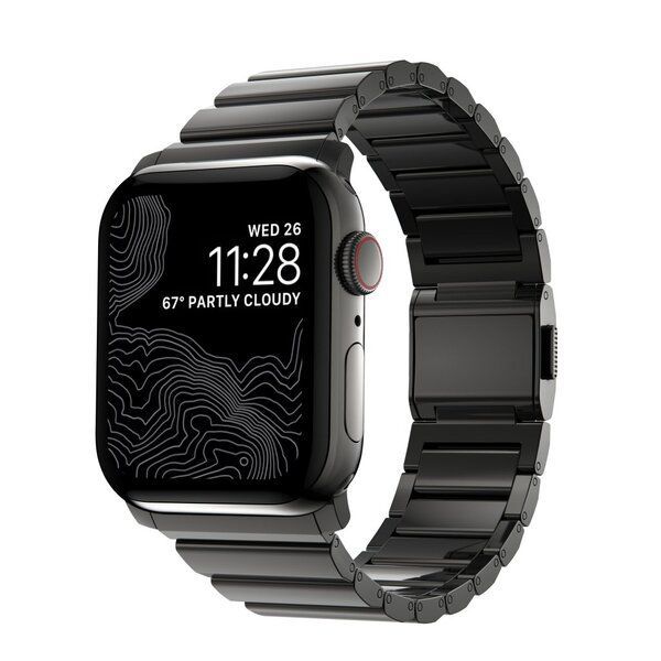 Nomad Strap Stainless Steel for Apple Watch 42/44/45/49mm Graphite
