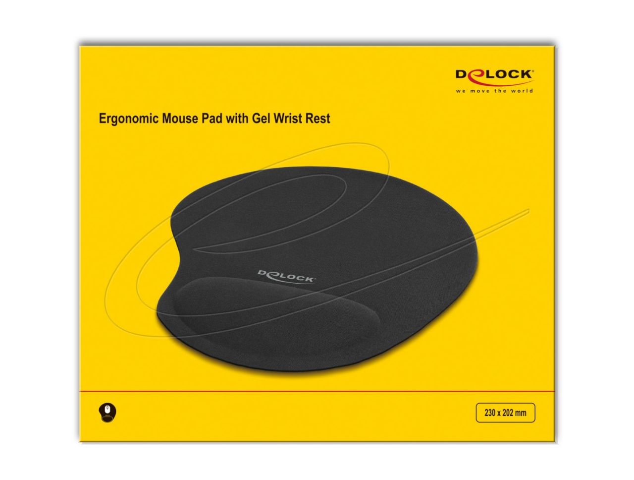 DeLock Ergonomic Egérpad Black