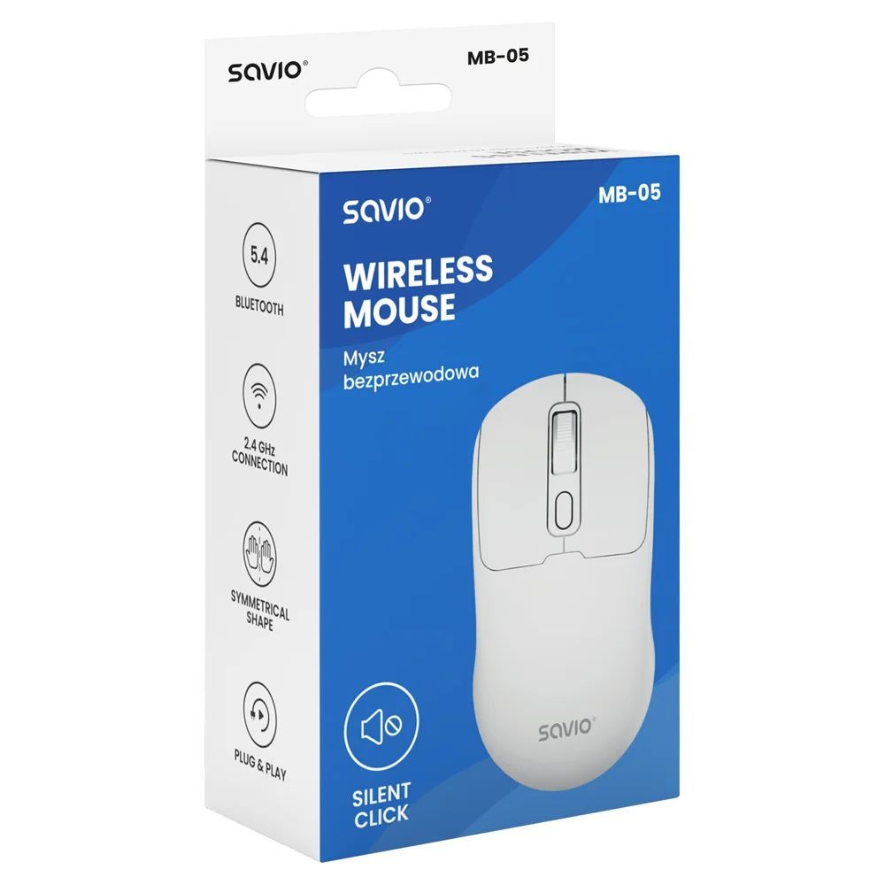 Savio MB-05 Wireless Mouse White Savio MB-05 Wireless Mouse White