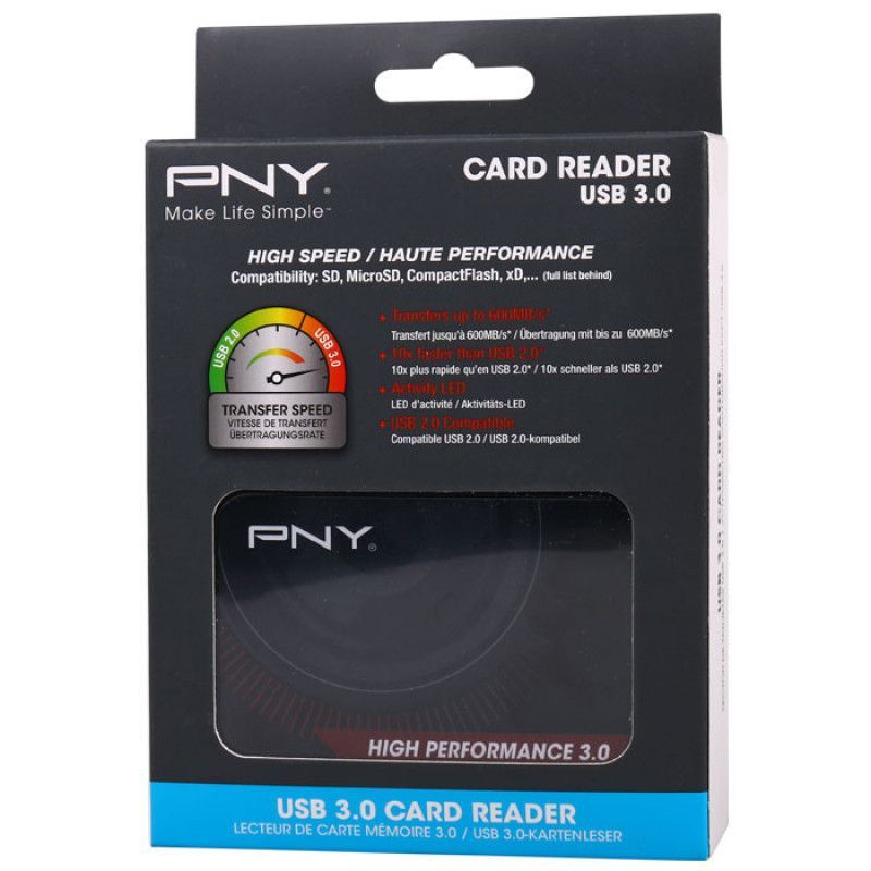 PNY High Performance Reader 3.0 Card Reader Black PNY High Performance Reader 3.0 Card Reader Black