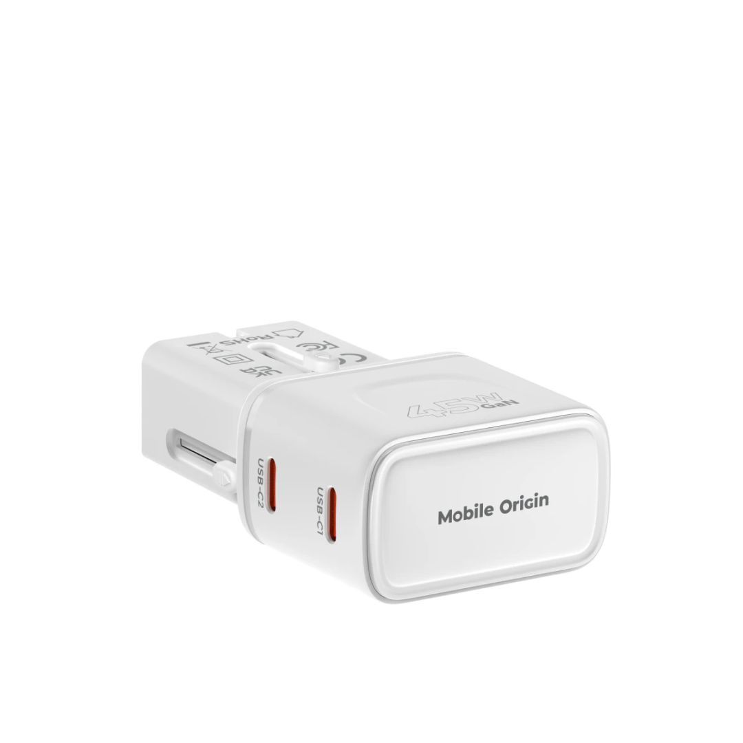 Mobile Origin 45W Travel Adapter EU/US/UK/AU PW26 White