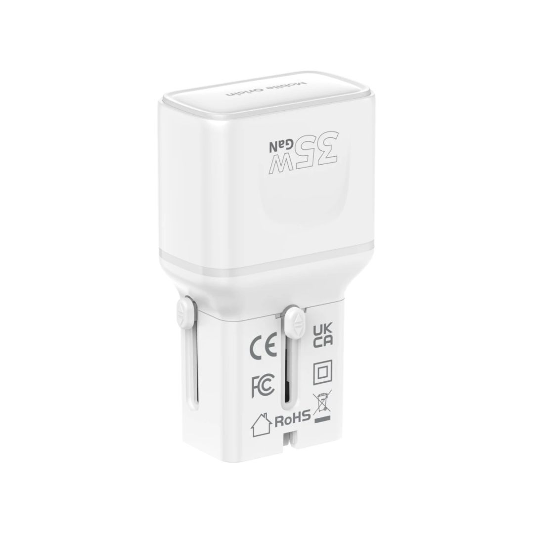 Mobile Origin 35W Travel Adapter EU/US/UK/AU PW25 White