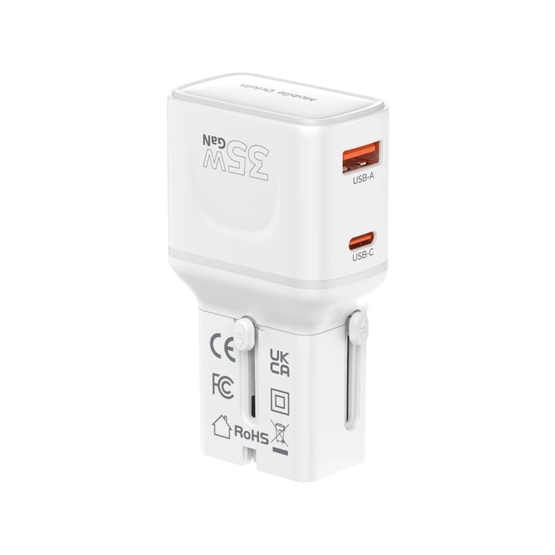 Mobile Origin 35W Travel Adapter EU/US/UK/AU PW25 White