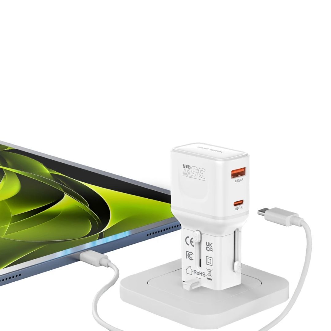 Mobile Origin 35W Travel Adapter EU/US/UK/AU PW25 White