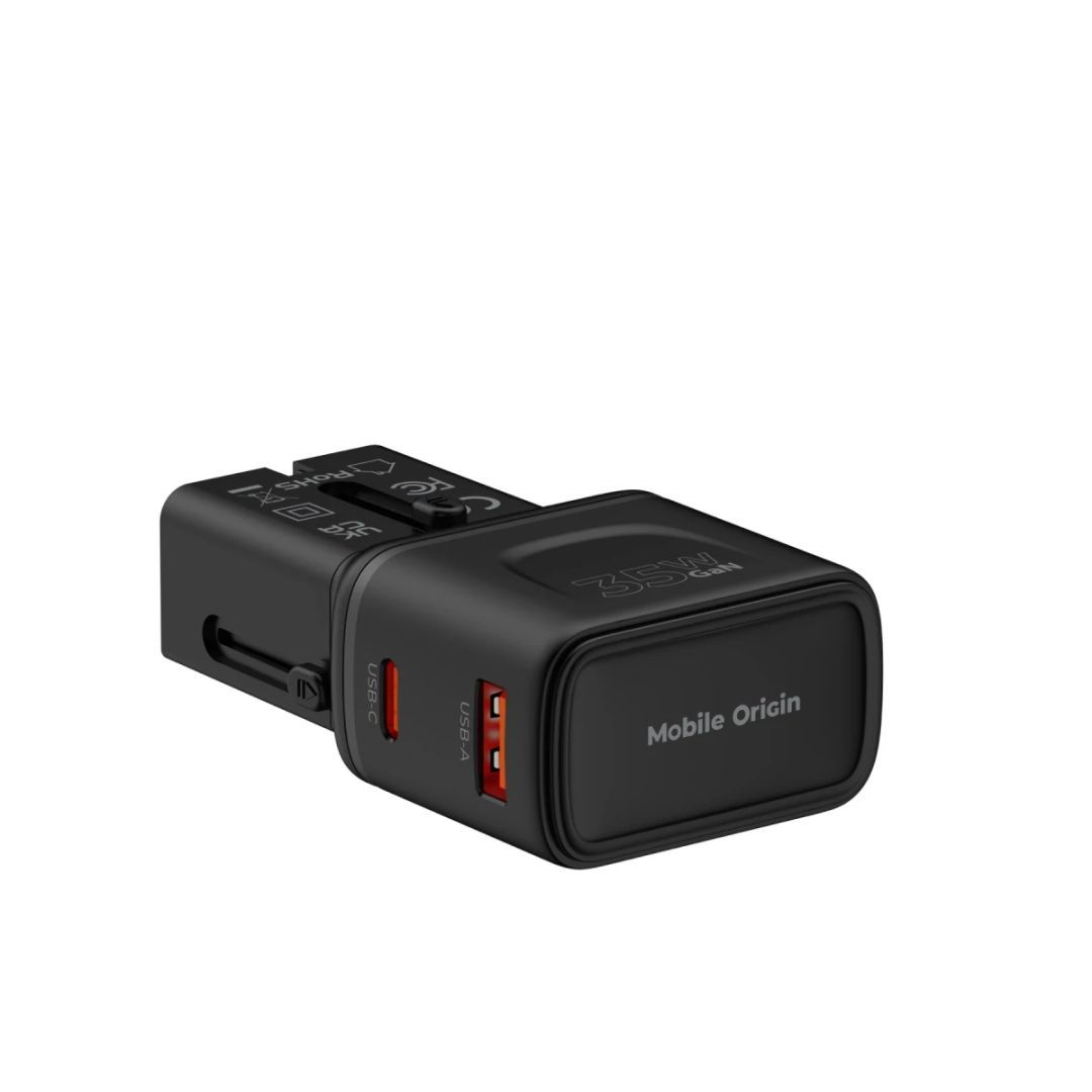 Mobile Origin 35W Travel Adapter EU/US/UK/AU PW25 Black
