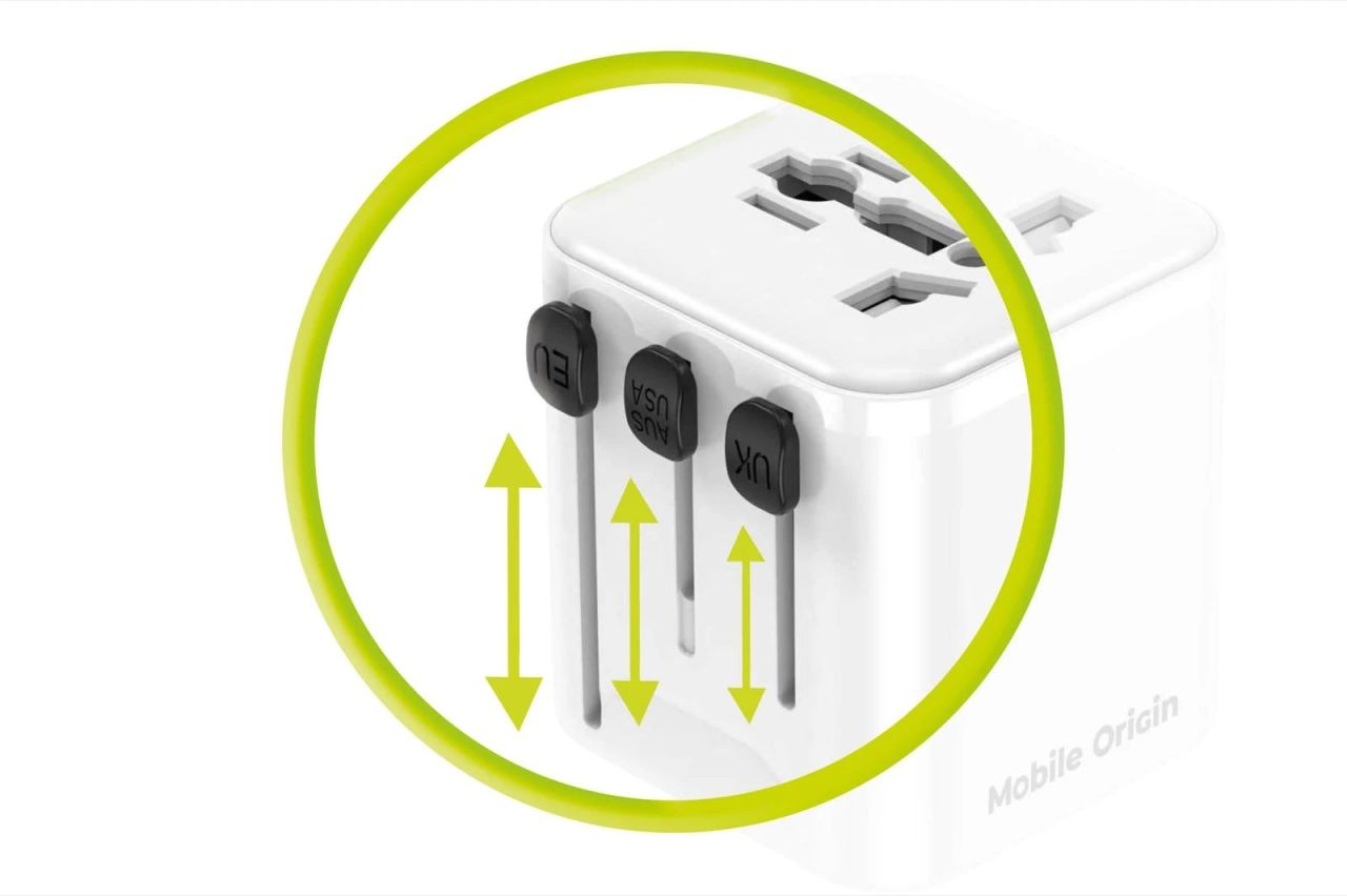 Mobile Origin Universal Travel Adapter PW30 EU/UK/US/AUS White