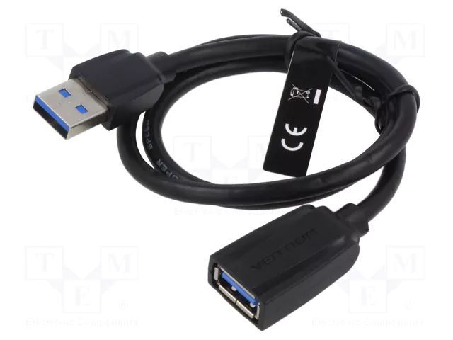 Vention USB 3.0 nickel plated cable 0,5m Black