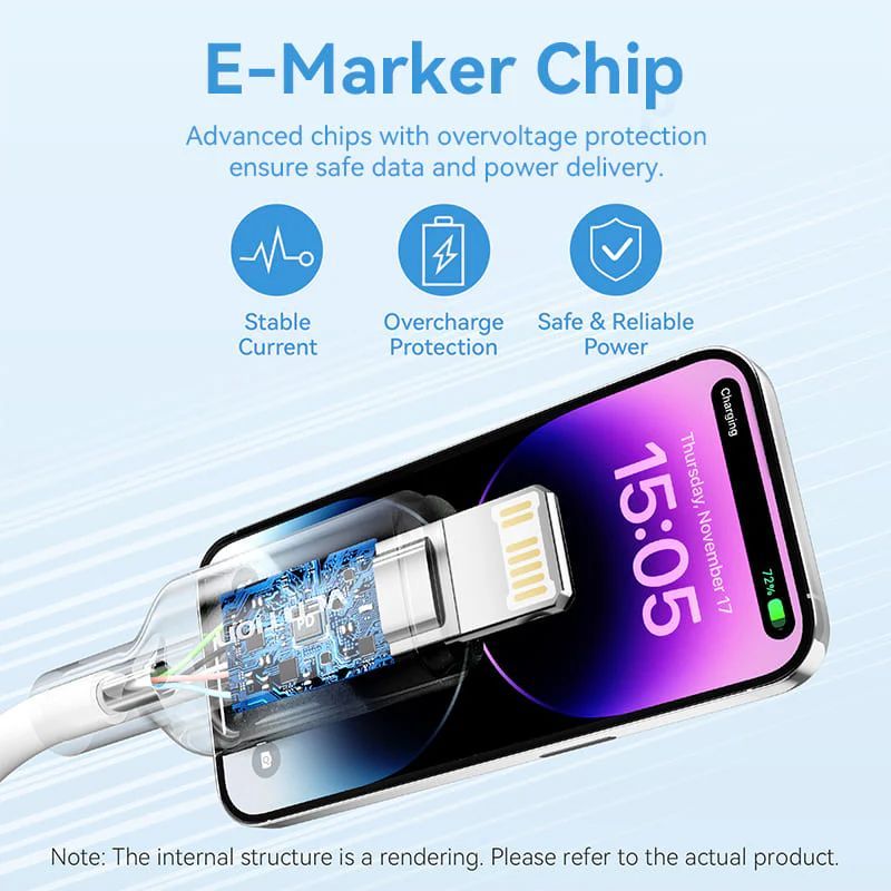 Vention USB 2.0 USB-A to Lightning cable 1m White