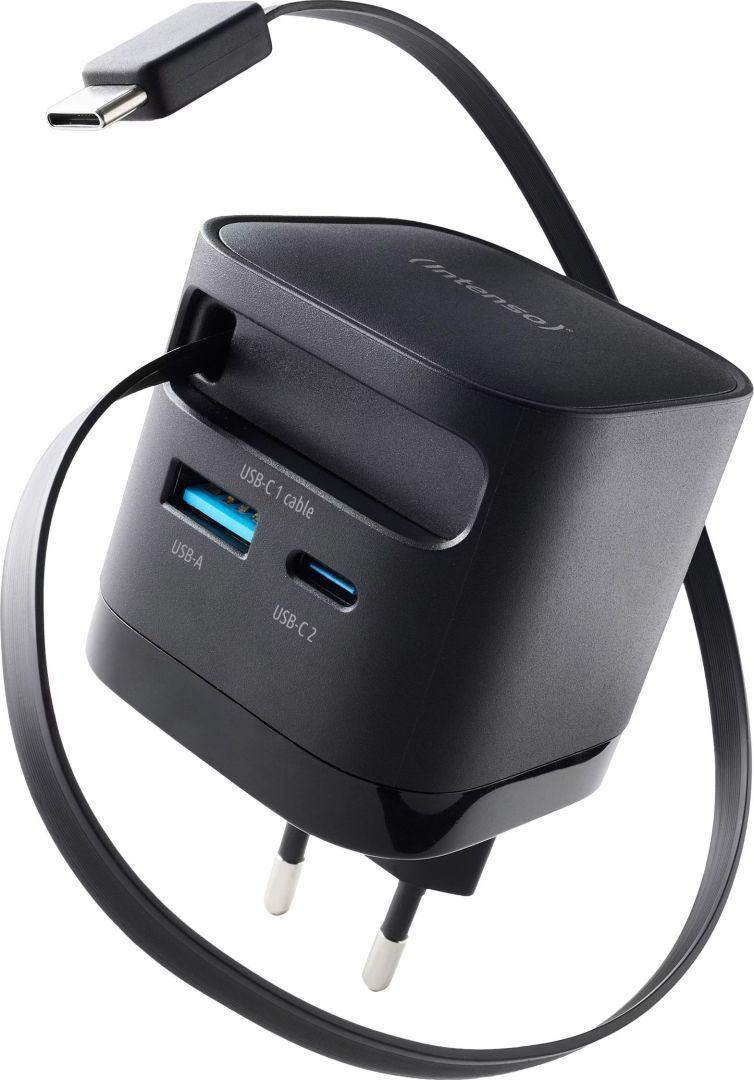 Intenso Compact Fast Charger 65W USB-C/USB-A Black