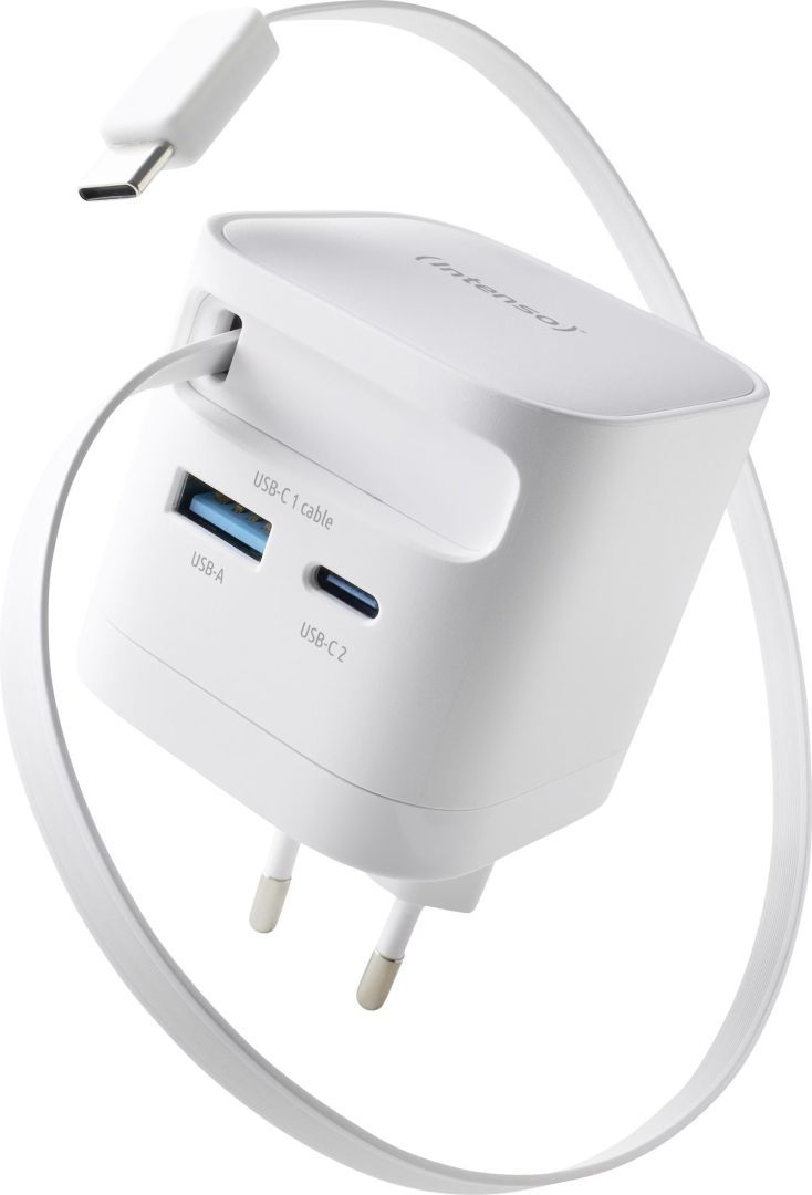 Intenso Compact Fast Charger 65W USB-C/USB-A White