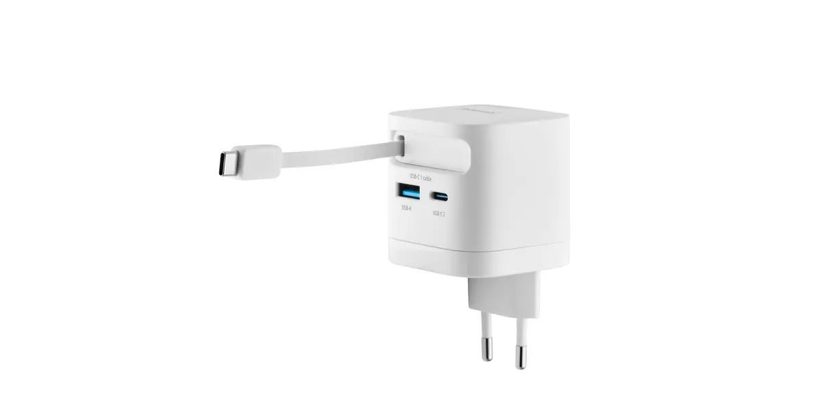 Intenso Compact Fast Charger 65W USB-C/USB-A White