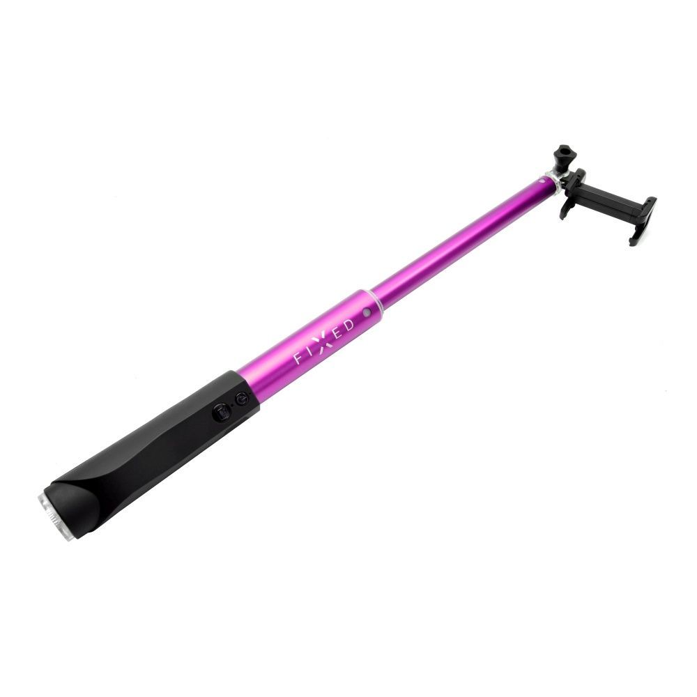 FIXED Teleszkópos szelfibot luxus alumínium kivitelben BT indítóval, rózsaszín