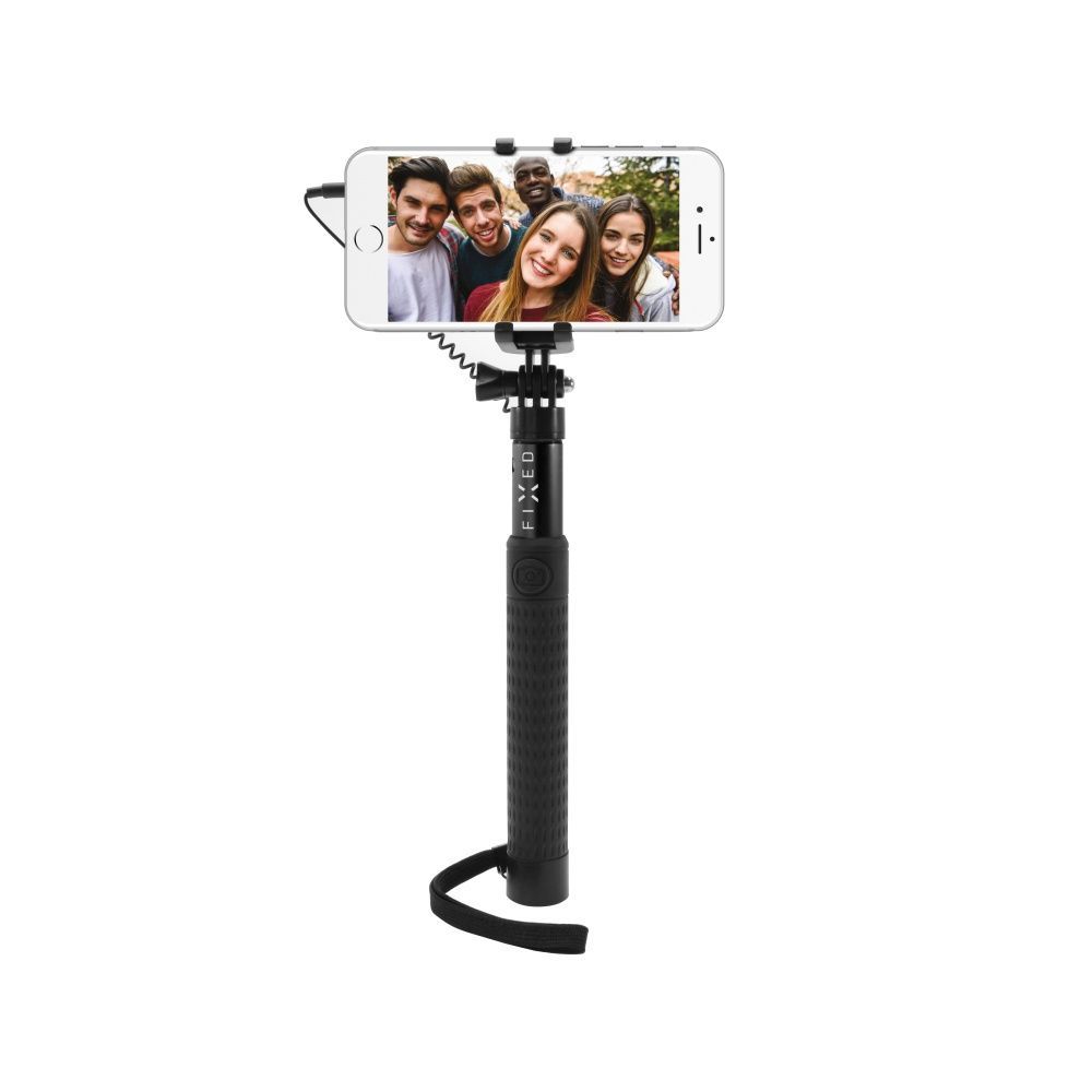 FIXED Teleszkópos szelfibot luxus alumínium kivitelben BT indítóval, fekete