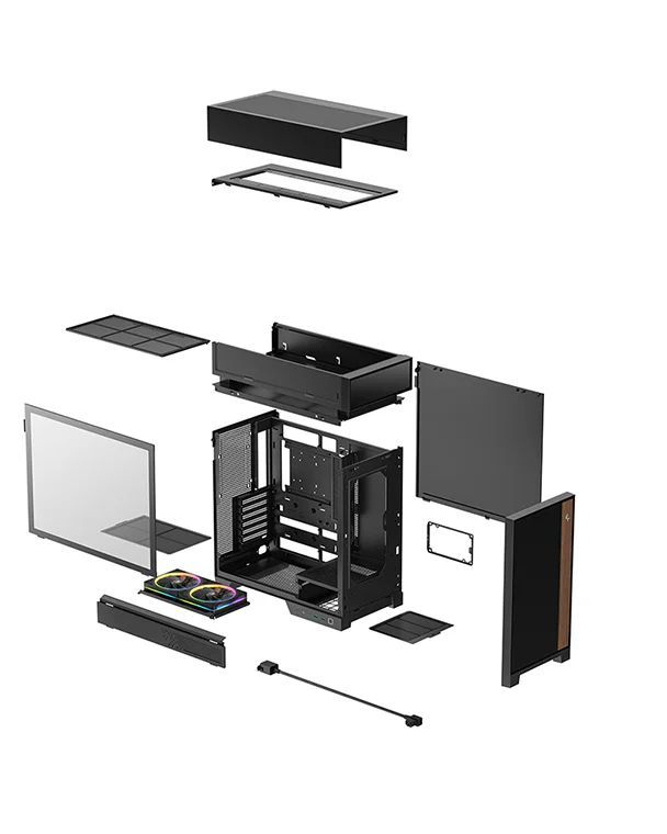 DeepCool CL660 Tempered Glass Black