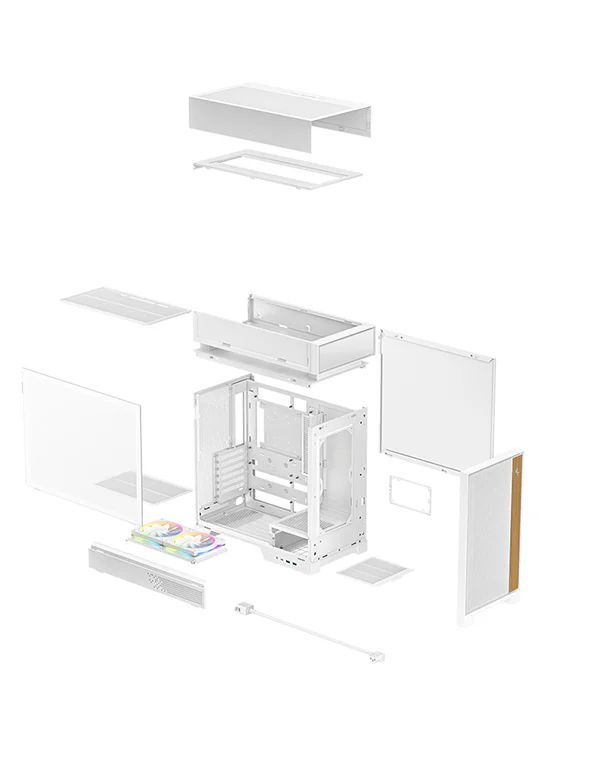 DeepCool CL660 WH Tempered Glass White
