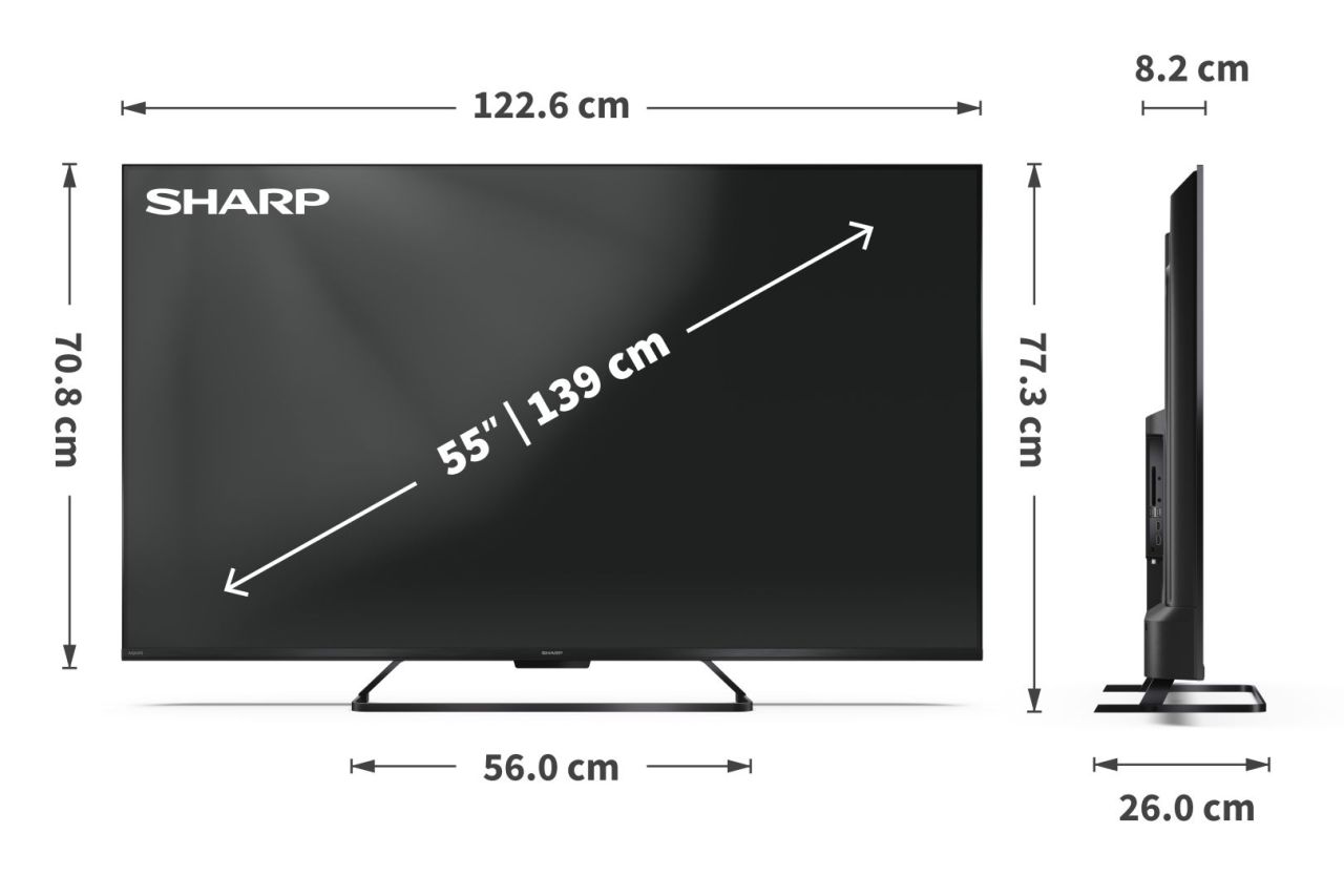 Sharp 55" 55HR7265E QLED Smart
