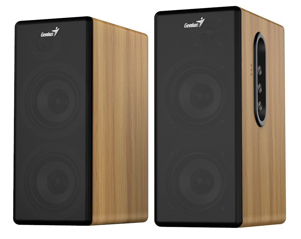 Genius SP-HF1220BT 45-Watt Bluetooth Wood Speakers Pine Wood