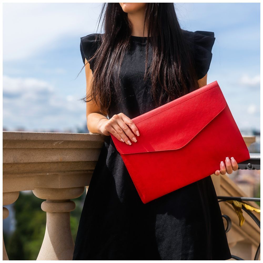 FIXED kézi táska laptophoz 15,3", sötétzöld